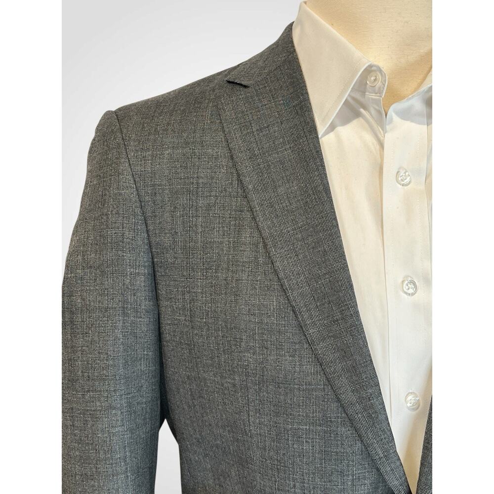 New Joseph Abboud Mens 40-42L Gray Blue Plaid Blazer Suit Jacket NWOT - Picture 5 of 15